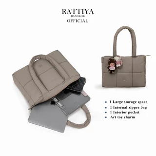 [RATTIYA BANGKOK] The Padded Minimal Crinkle Nylon / 4 colors กระเป๋านุ่มนิ่ม น้ำหนักเบา ผ้ากันน้ำ ทรงสวย สะพายไหล่