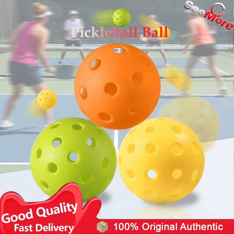 24/36PCS Pickleball Balls 40 Holes Outdoor Pickleball Balls for Outdoor Courts ทนทานในร่มกลางแจ้ง
