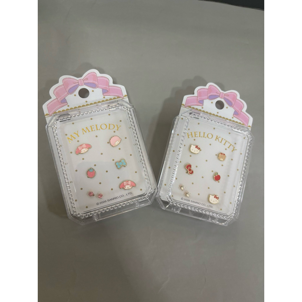 🎀 ต่างหูแป้น Sanrio ของแท้ 100% ✨