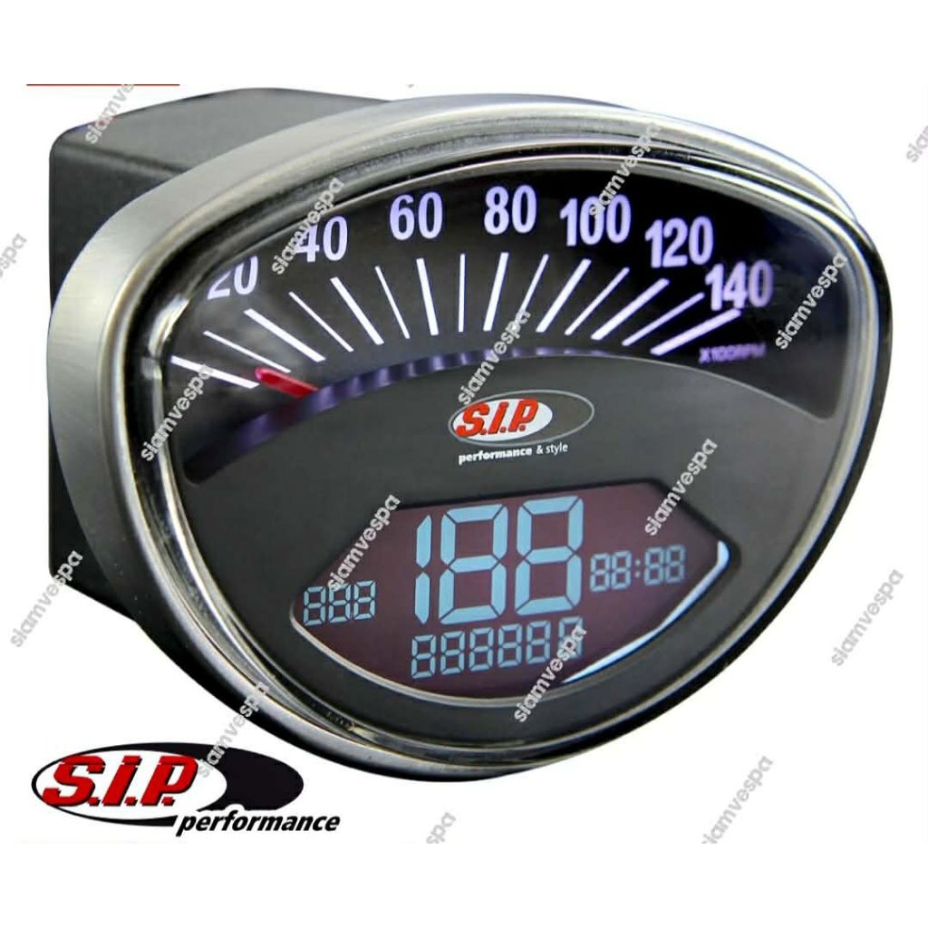 ไมล์แต่ง DIGITAL SIP แท้ใส่vespa smallframe90-125,90ss,super,sprintหัวกลม,rally