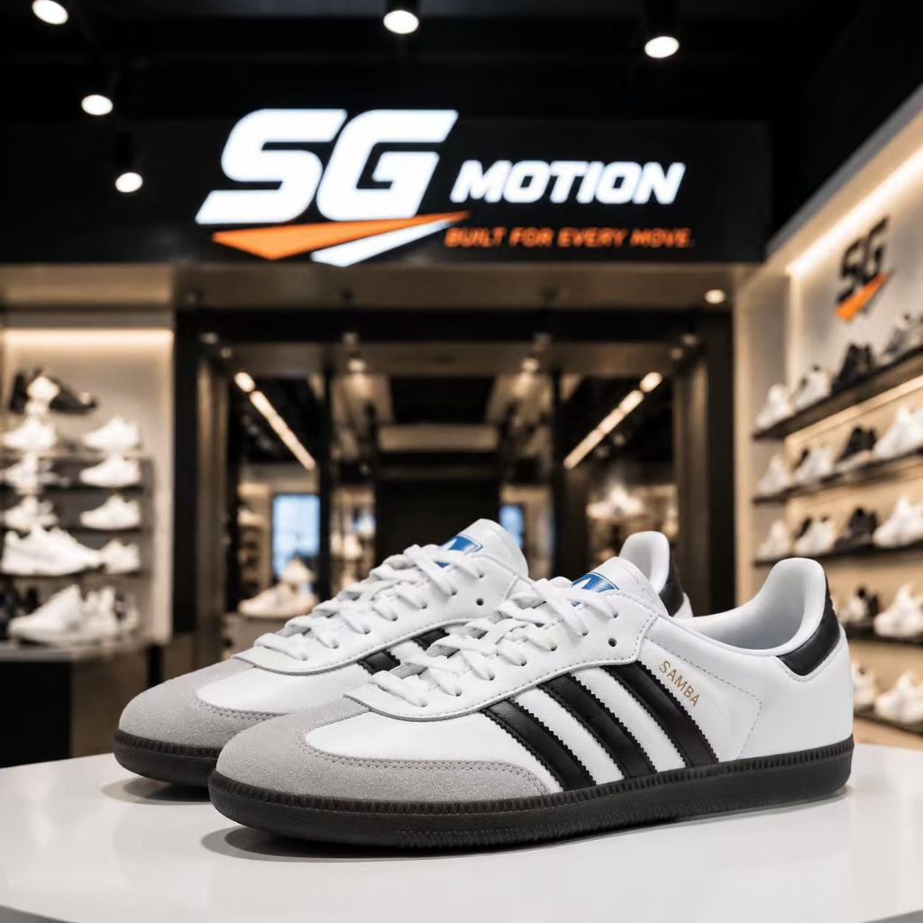 SG MOTION Casual รองเท้า samba-white,Black Multiple Sizes Available เหมาะผู้ชายผู้หญิง ✅ส่งจากไทย ครบชุด