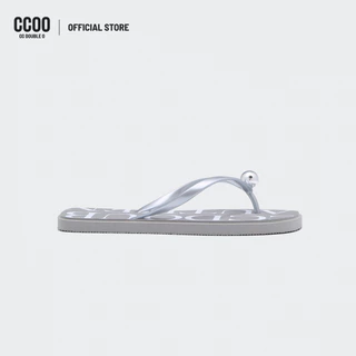 CC DOUBLE O LOGO PRINT THONG SANDALS ผู้หญิง รองเท้าแตะแบบหูหนีบแต่งโลโก้ รุ่น O26WSWA026 (AW26 #P3)