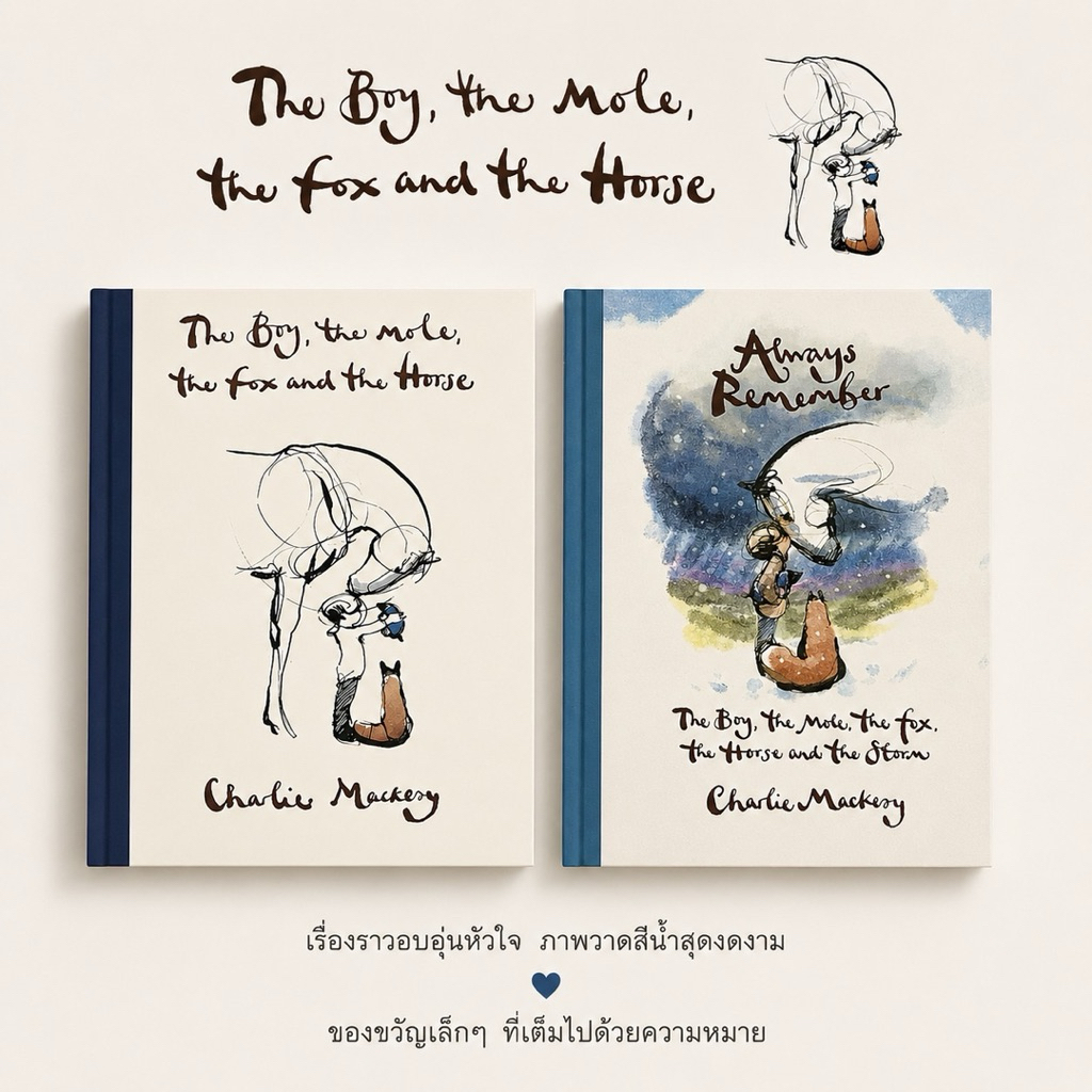 The Boy, the Mole, the Fox and the Horse Collection หนังสือภาษาอังกฤษ แนวจิตวิทยาพัฒนาตนเอง พร้อมภาพสีน้ำ