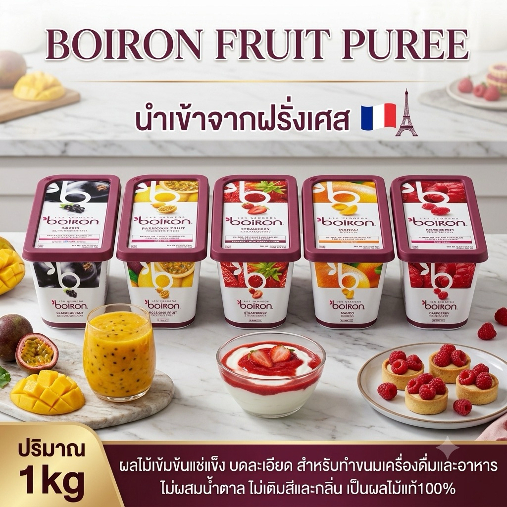 Boiron Puree 1 kg fruit puree from france 🇳🇱*cool delivery ส่งรถเย็น🚗