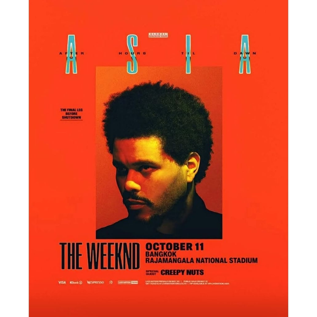 บัตรคอน The Weeknd วันที่ 12 OCT