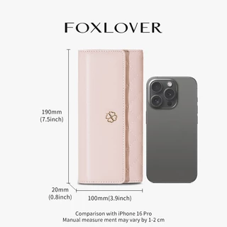 FOXLOVER กระเป๋าสตางค์ยาวผู้หญิง มีช่องใส่บัตร 9 ช่อง สามารถเก็บเหรียญและบัตรเครดิตได้ แถมกล่องของขวัญ
