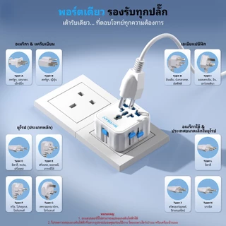 SKRSAN （ซื้อ 1 แถม 1） หัวแปลงปลั๊ก 25W/45W Universal Adapter GaN หัวชาร์จ