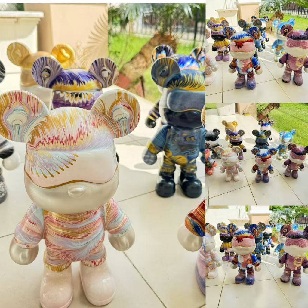 กระปุกออมสินรูปหมี/กระต่าย เพ้นท์ด้วยสีอะคริลิกเหลว
