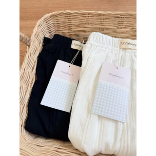 funnybunny - กางเกงผ้าด๊อบบี้ รุ่น Dobby pant กางเกงผ้าฝ้ายลายฉลุ ใส่สบายระบายอากาศได้ดี detail มีกระเป๋าสองข้าง