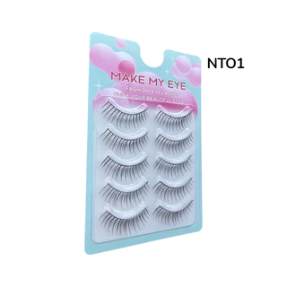 ขนตาปลอม makemyeye ขนตาปลอมธรรมชาติ 5 คู่ Eyelashes เครื่องสำอาง