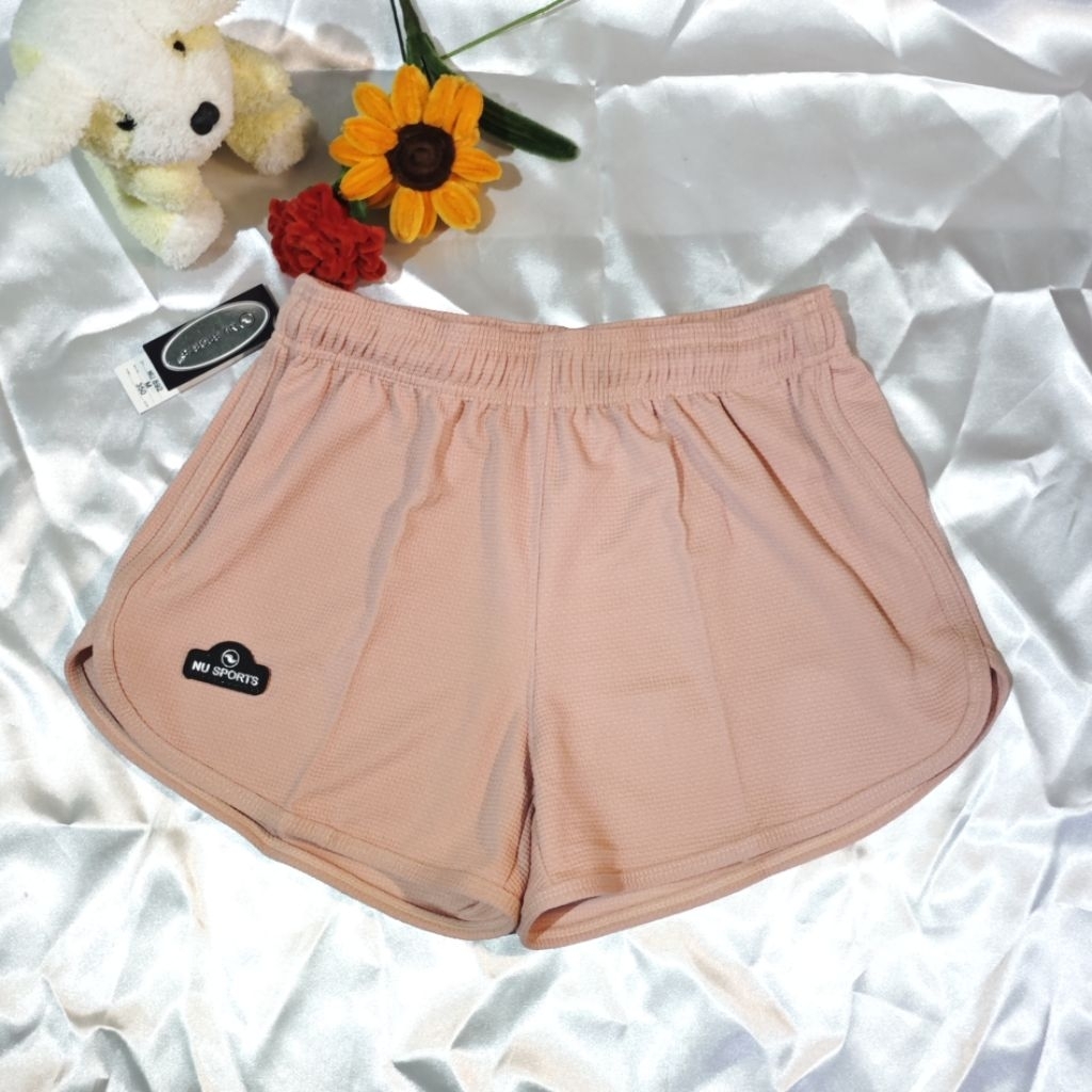 Nu Sport 892 l กางเกงขาสั้นผ้าวาฟเฟิล ลานตาราง ใส่สะบาย ระบายอากาศดี ผ้านุ่มลื่นเหมาะสำหรับทุกฤดู