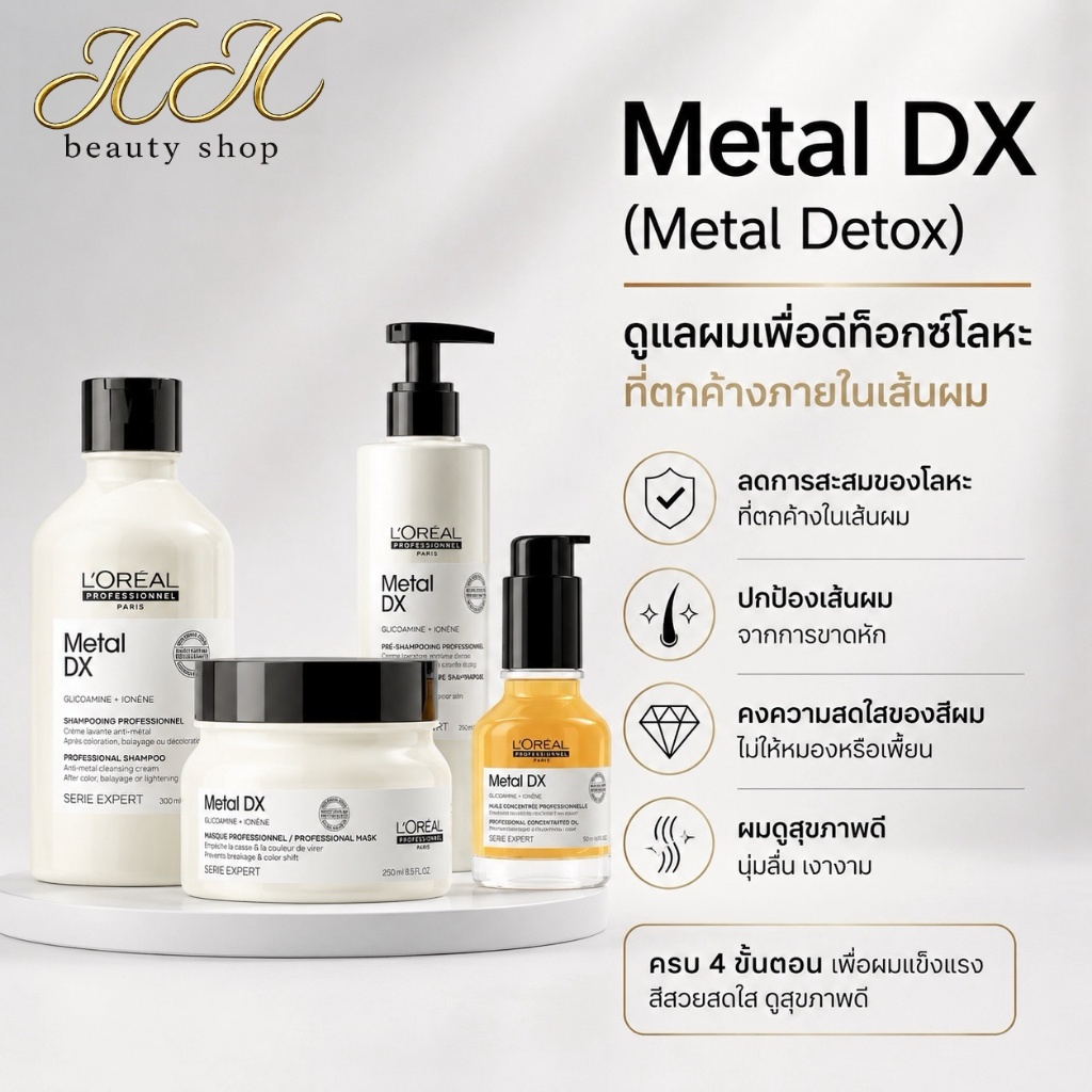 [ของแท้] LOreal Professionnel Metal DX ดูแลผมเปราะขาดหลังการทำสี ล้างโลหะหนัก สารตกค้าง