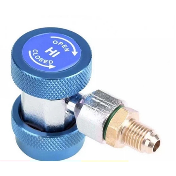 คอปเปอร์ เติมน้ํายาแอร์ R134a (สีน้ําเงิน) AC Coupler R-134a ฝั่งLow side เติมน้ำยาแอร์ R-134a