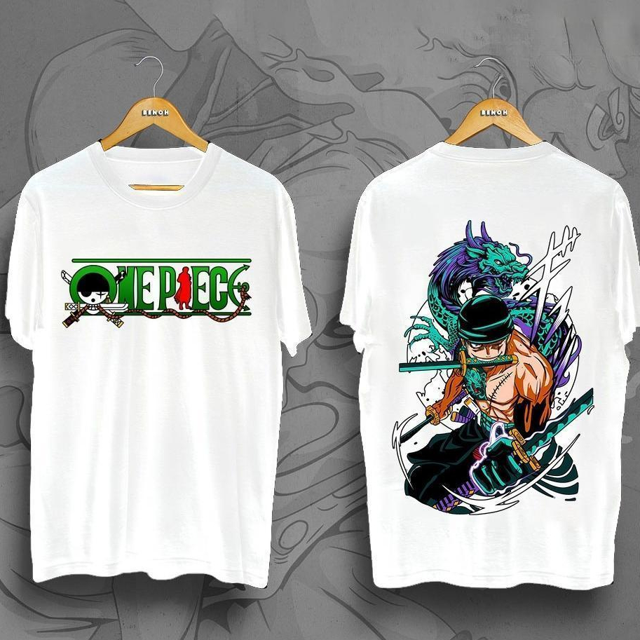 ZY 2026 เสื้อยืด One Piece Zoro นักดาบ โอเวอร์ไซส์ ผู้ชาย ลายการ์ตูน