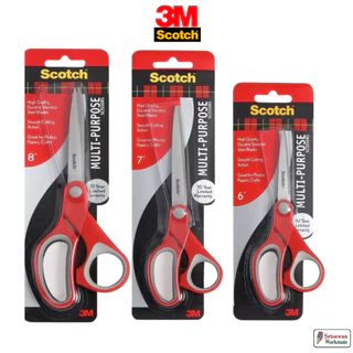 3M Scotch กรรไกรด้ามจับยาง MULTI-PURPOSE กรรไกร 3m ด้ามยาง คม ทนทาน 6นิ้ว / 7นิ้ว / 8นิ้ว