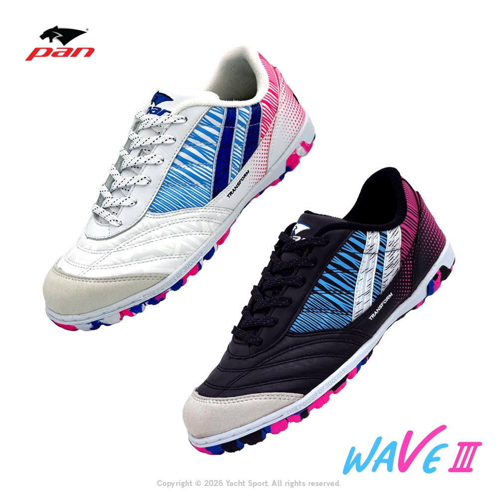 รองเท้าฟุตบอล ร้อยปุ่ม PAN รุ่น WAVE III TURF SOCCER รหัส PF15WD (หนังแท้)