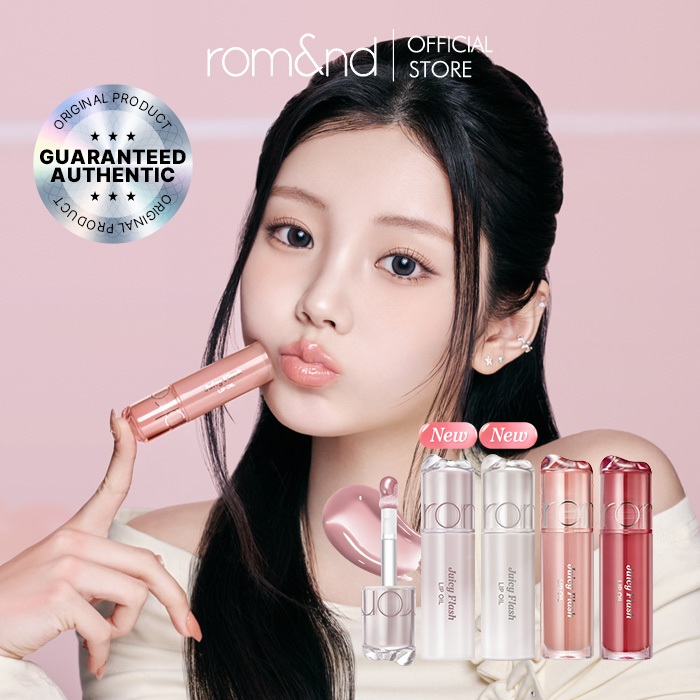 [rom&nd official] rom&nd JUICY FLASH LIP OIL 4.5g (11 colors) | Oil Glow, Flash Like Shine Lip Oil