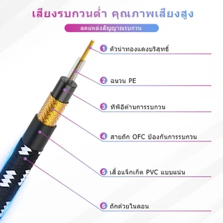 KAWES สายแจ็คกีตาร์ 3M/5M/6M สําหรับเครื่องขยายเสียงกีตาร์ เปียโน ลําโพง AUX 6.5 มม.ไม่จี่ื