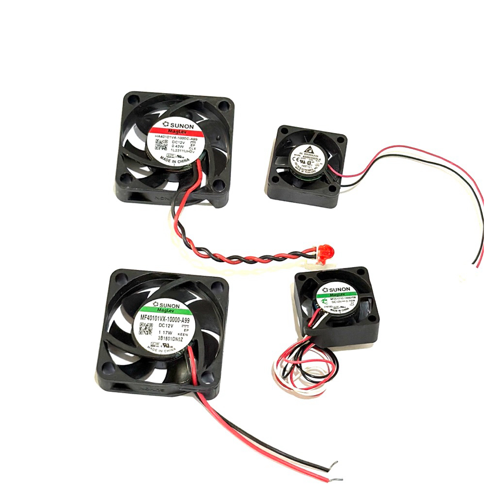 พัดลมระบายความร้อน SUNON DC12V 0.76W,DELTA DC05V 0.06A 25x25x10 มม.