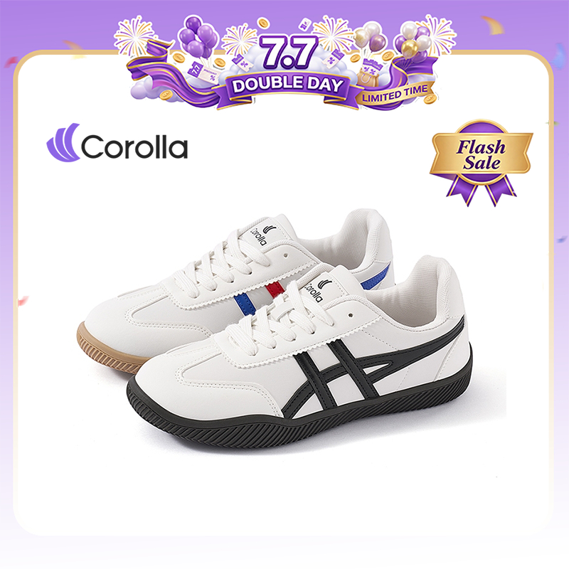 【รองเท้าคู่รัก】Corolla Nova Shoes รองเท้าผ้าใบแฟชั่นผู้หญิง สีขาวมินิมอล ดีไซน์คลาสสิก น้ำหนักเบา กันน้ำ กันลื่น