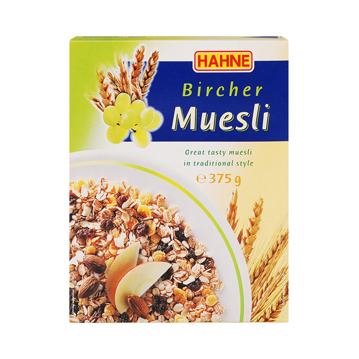 Hahne Bircher Muesli Cereal Fruit ฮาทเน่ เบริชเชอร์ มูสลี่ ซีเรียลผลไม้ 375g.