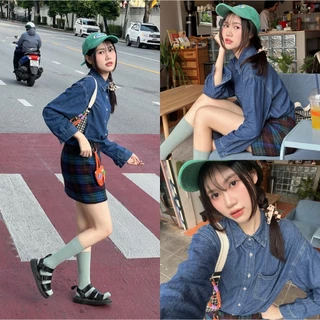 TOPBASIX - Groove shirt เสื้อเชิ้ตยีนส์แขนยาว