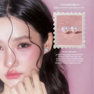 เซ็ทต่างหู Destiny Lock Signature Earrings Set ก้านเงินแท้ S925 - The Green Box