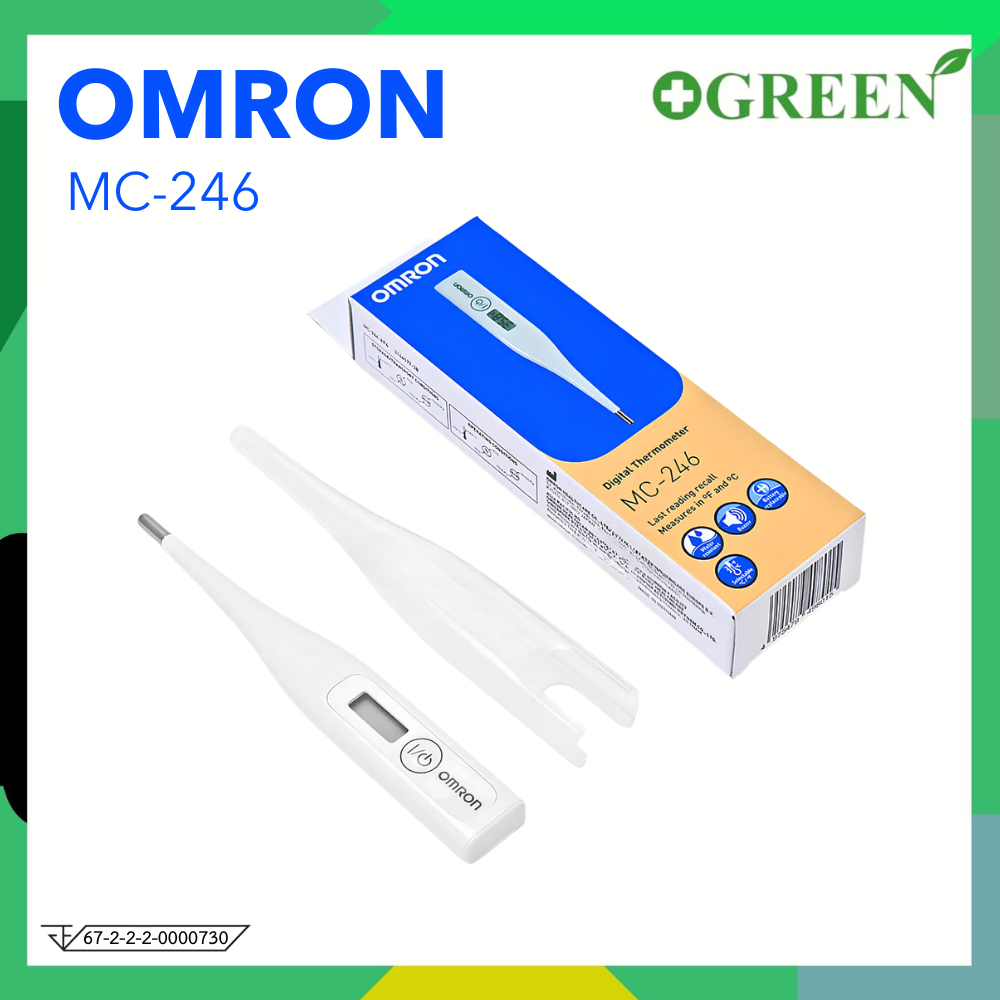 Omron Digital Thermometer MC-246 ออมรอน เทอร์โมมิเตอร์ รุ่น MC-246 เครื่องวัดอุณหภูมิ ปรอทวัดไข้ 7449