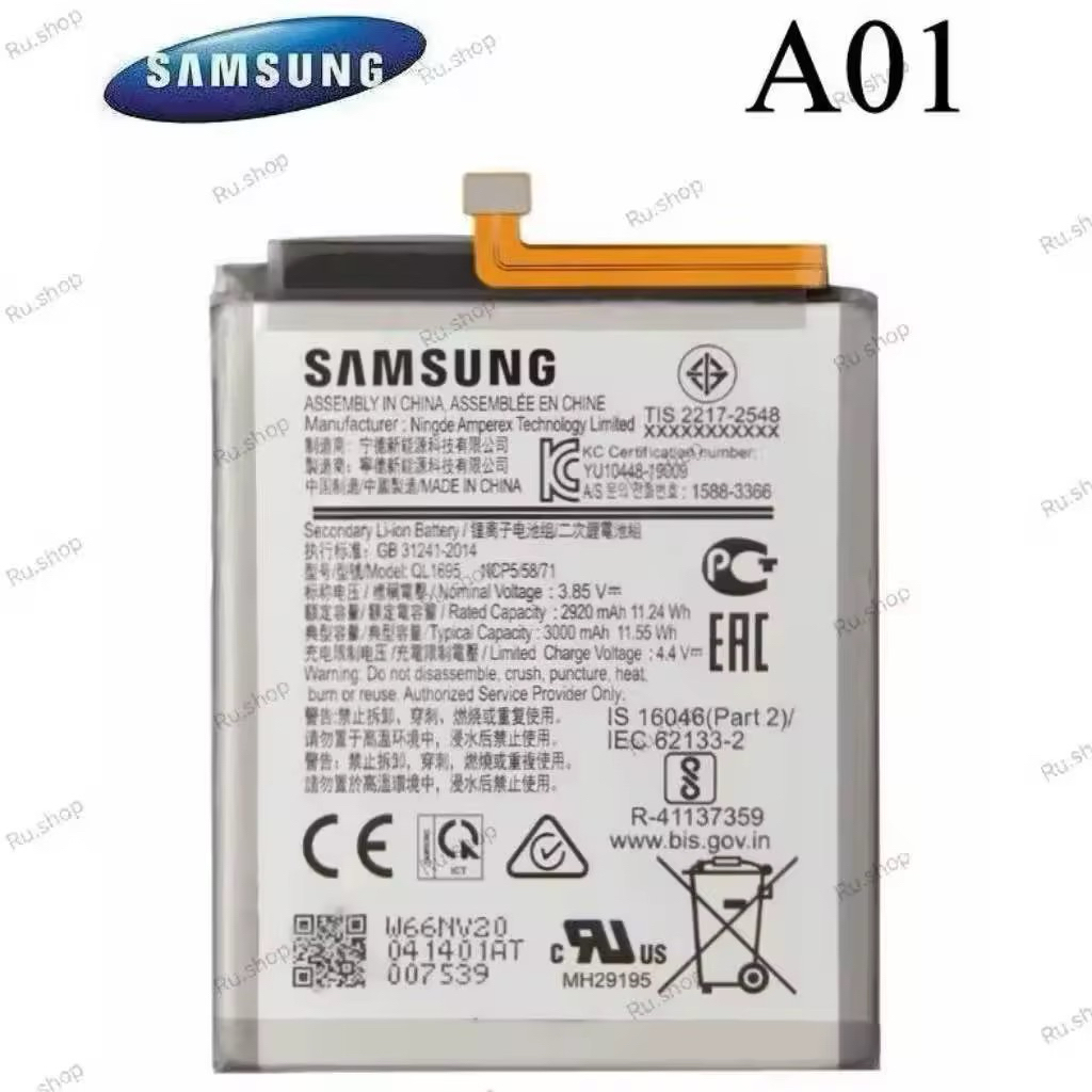 แบตเตอรี่ แท้ SAMSUNG Galaxy A01 แบต battery QL1695 3000MAh รับประกัน 3 เดือน (จัดส่งสินค้าไว) แบตพร