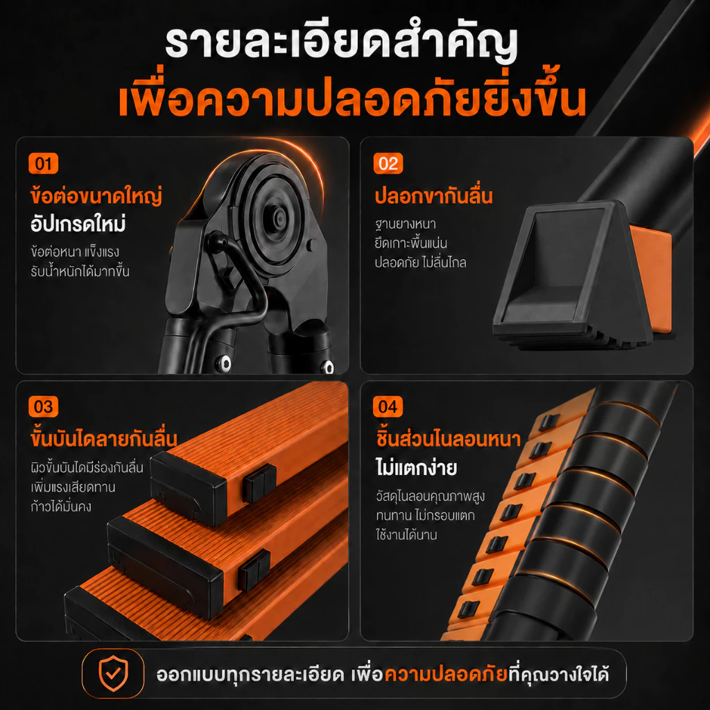 บันไดอลูมิเนียมพับได้ thumbnail 8