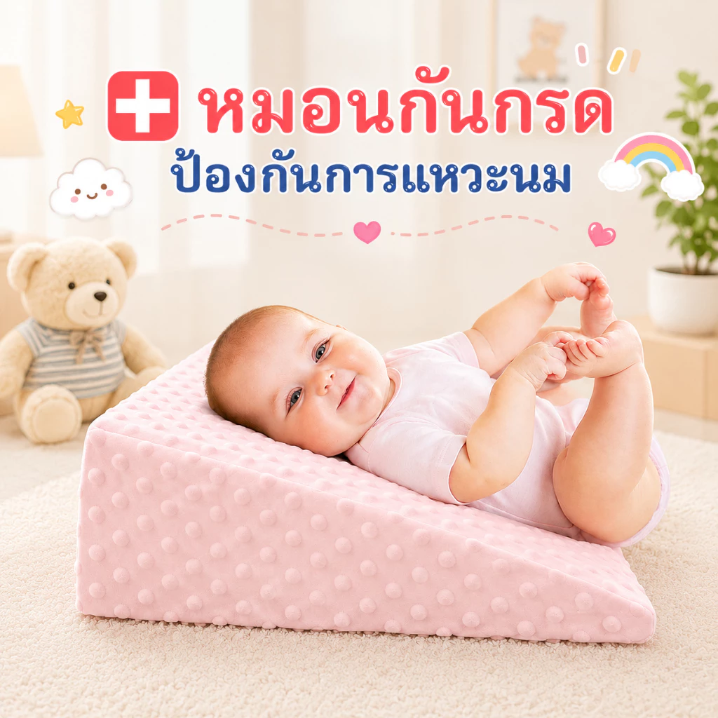 Royal kids หมอนกันแหวะนม กันอ้วก/อ้อก ลดกรดไหลย้อน สำหรับเด็ก