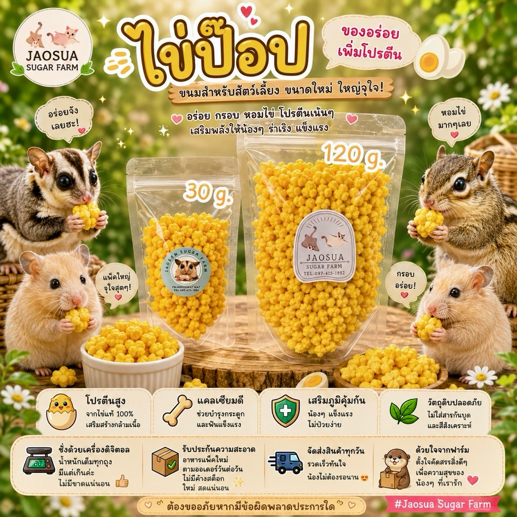✨🥚ไข่ป๊อบ ไข่แดงอบแห้งอัดเม็ด 🐣✨
