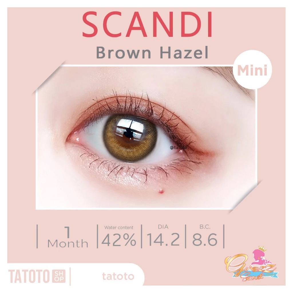 คอนแทคเลนส์สี ใส่สบาย ไม่แสบตา │ อย.ไทย │ ส่งจากไทย │รุ่นScandi Brown Hazel