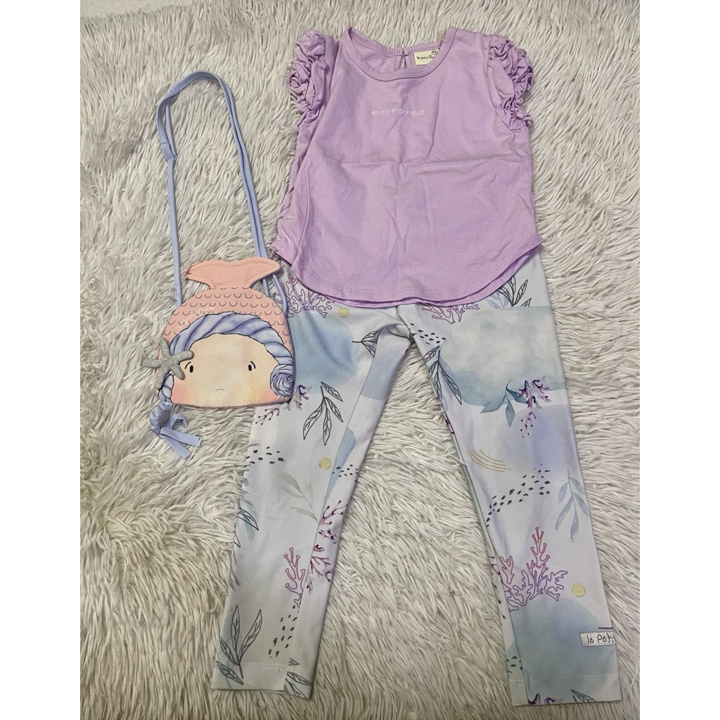 ดเด็กชาลอม/chalom:pumm/le petit pumm 5y เสื้อ+กางเกง+กระเป๋าเงือก