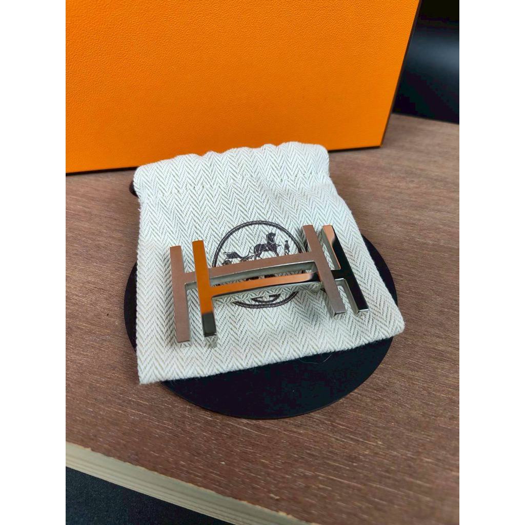 Hermes H au Carré Belt Buckle & Reversible Leather Strap 32 mm