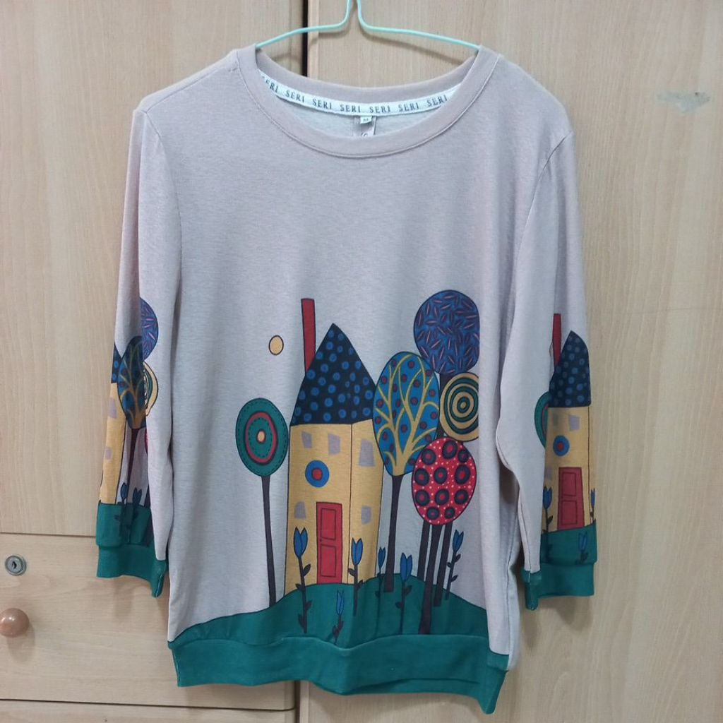 เสื้อยืดผู้หญิง size M  (อก 38" บ่า 14" แขน 16.5" ยาว 23") ของใหม่ ป้ายห้อย #seri shop