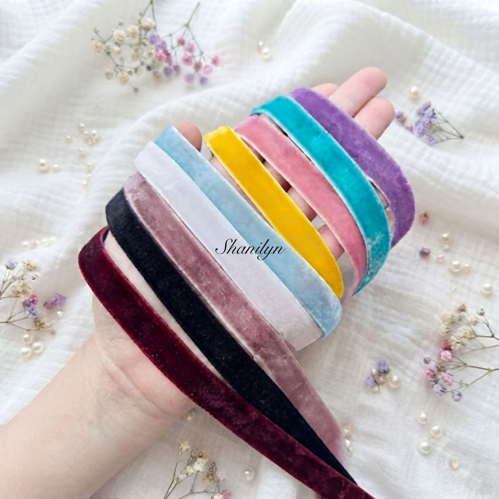ริบบิ้นกำมะหยี่ หน้ากว้าง 1 เซน ราคาต่อหลา ตกแต่งเสื้อผ้า กระเป๋า โบว์ DIY ประดับตกแต่ง Rib-050