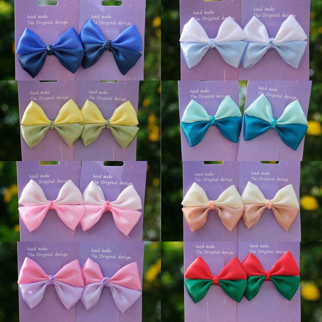 โบว์นักเรียนสีพื้น รุ่น Dreamy Duo Satin