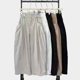 Atipashop - Tapen Balloon Pants กางเกงขายาว ทรงขากว้าง ดีไซน์กระเป๋า Utility พร้อมดีเทลปลายขา
