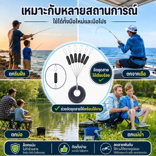 ไลน์สต๊อปเปอร์ หยุดทุ่น งานชิงหลิว สปิ๋ว สวาย ปลาบึก รูปทรงกระบอก/รูปทรงรักบี้ มีหลายขนาด