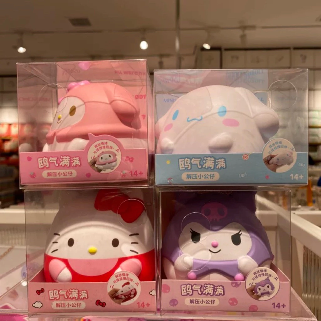 🎀พร้อมส่ง สกุชชี่ ตุ๊กตาบีบคลายเครียด Sanrio จาก Miniso ลิขสิทธิ์แท้ 💯