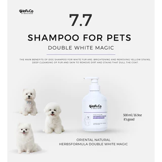 HOF Formula double white magic Shampoo for pets แชมพูขนขาวสำหรับ บิชอง มอลทีส สุนัขขนสีขาว