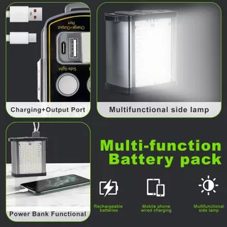 ไฟฉายคาดหัว LED เลเซอร์ขาว 12000mAh พร้อมไฟข้างและเลนส์เสริม สำหรับตกปลา เดินป่า งานกลางคืน