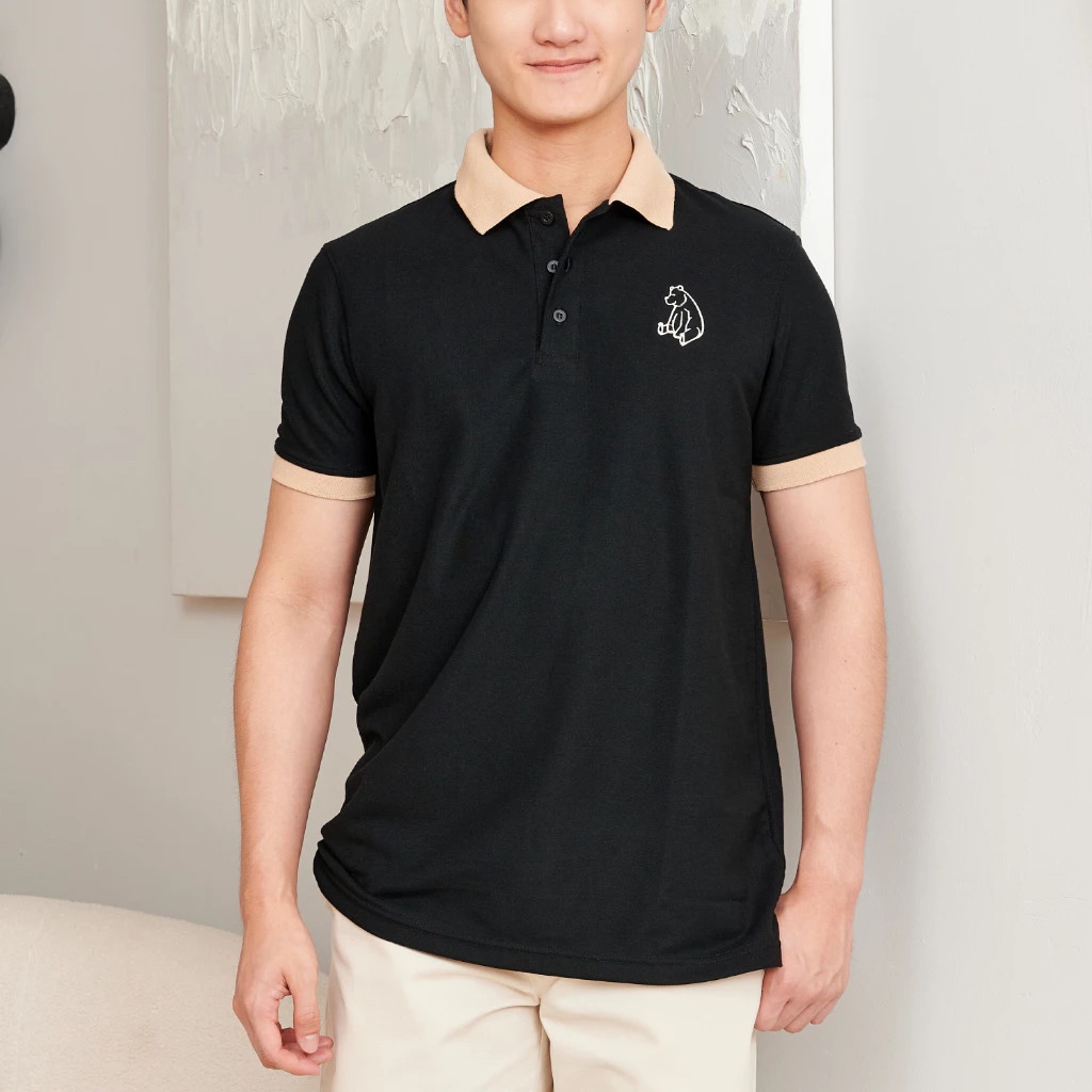 TOMMY BROWN เสื้อโปโลผู้ชาย Polo Shirt รุ่น Simply ทรง Regular ลายปักหมี — صورة 4
