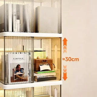 【ABS+PET】RevolvingBookcase ชั้นวางหนังสือ หมุนได้ ตู้หนังสือสูงจา กพื้นจรดเพดานกับชั้นวาง องศาหมุนประหยัดพื้นที่