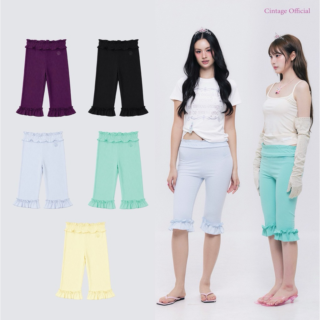 (New in pack) Cintage♡ CT2126 กางเกงสามส่วนcarpi3165 💕 สี Cotton Petal(carpi) Size S/M/L