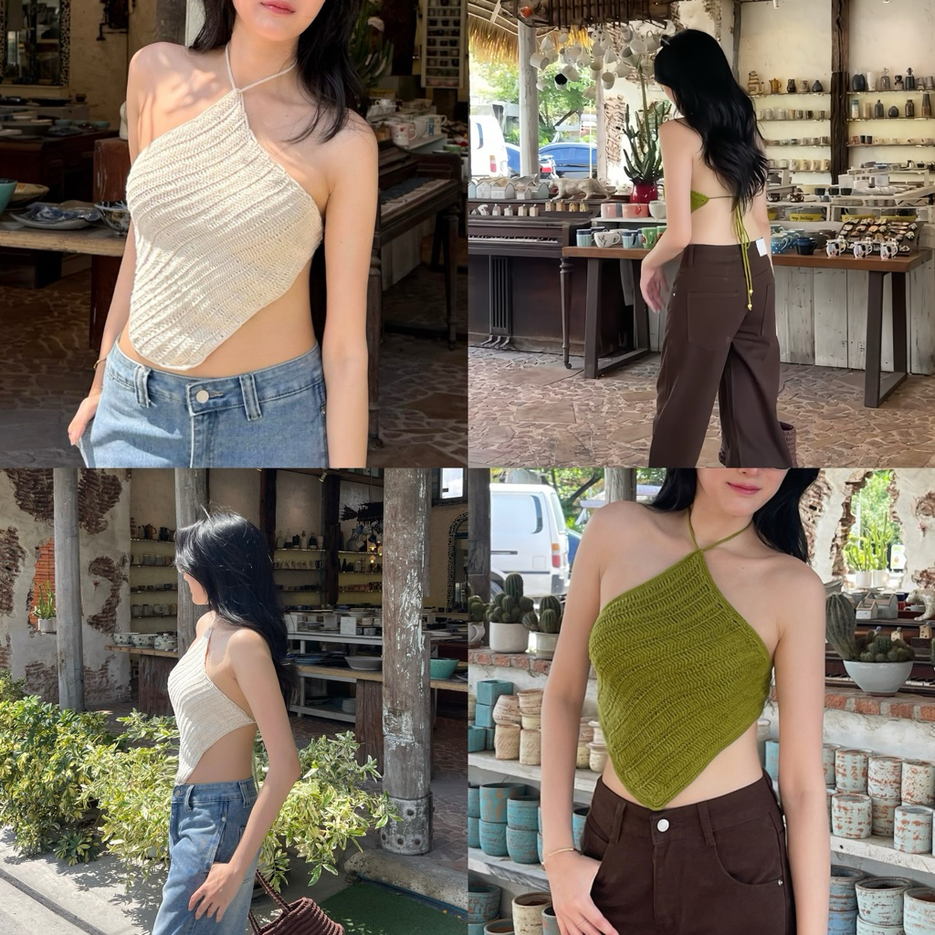ONNIE.16 - NINA KNIT TOP เสื้อถักผูกหลัง