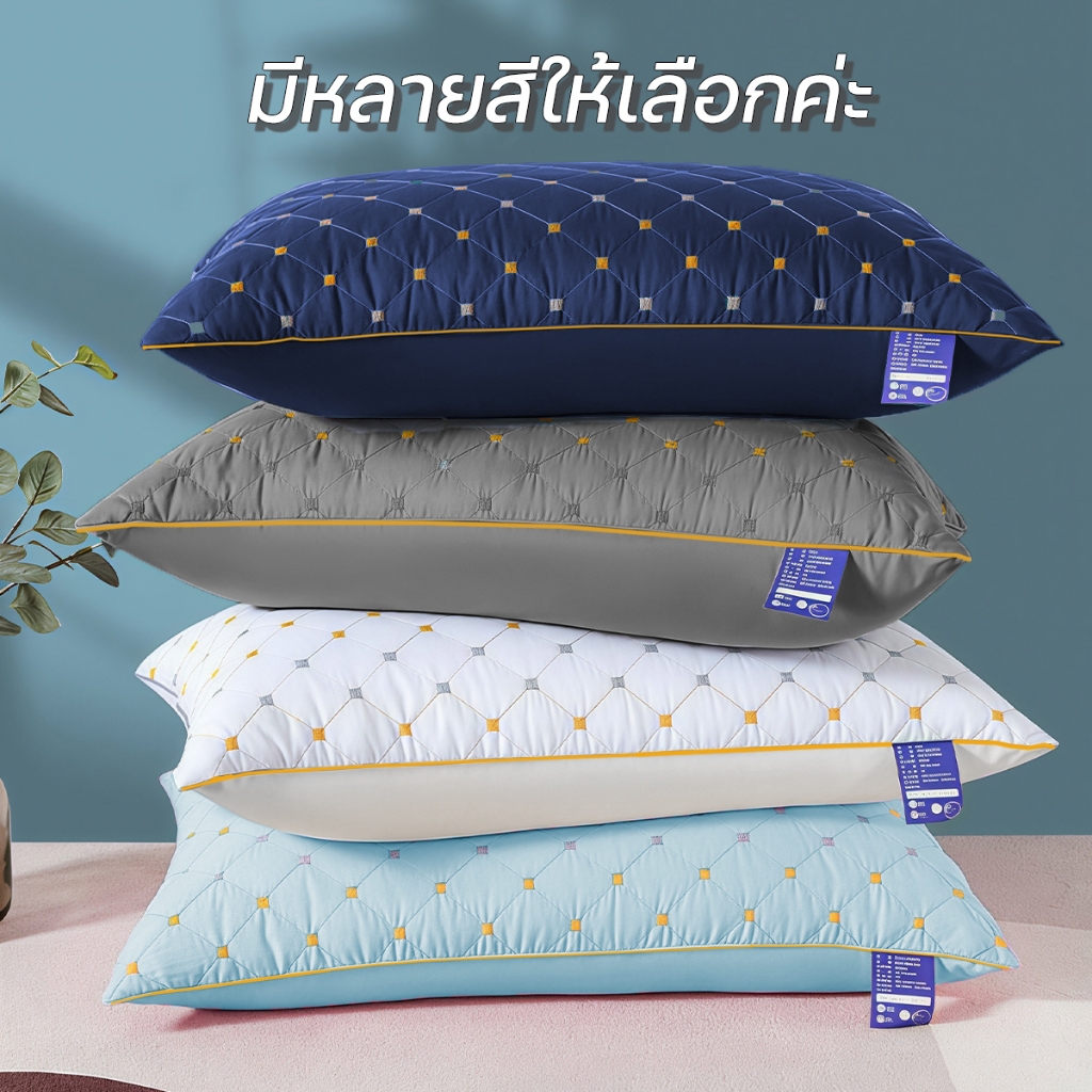 【พร้อมส่งหมอน】หมอน 850g หมอนหนุน หมอนโรงแรม5ดาว หมอนนอนหมอนนอนนอนหนุนเพื่อสุขภาพ หมอน กันไรฝุ่น  ปลอกหมอนข้าง Pillow