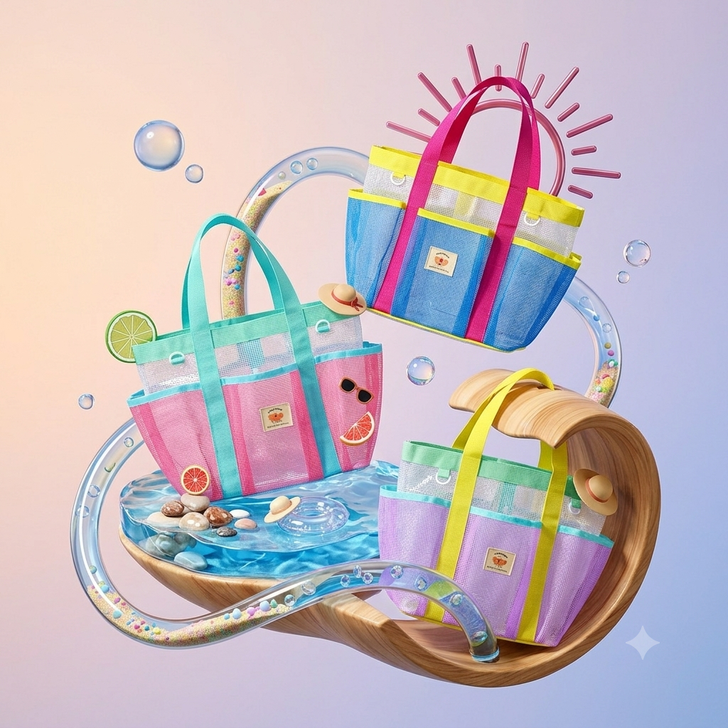NT-260 Summer Mesh Tote Bag — กระเป๋าตาข่ายสุดคิวท์ ต้อนรับซัมเมอร์สดใส