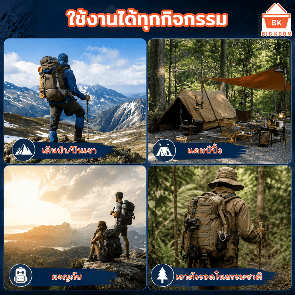 พร้อมส่งจากไทย  กำไลเอาตัวรอด เชือกพาราคอร์ด 5in1 อุปกรณ์ฉุกเฉิน เดินป่า ปีนเขา แคมป์ปิ้ง Outdoor อุปกรณ์เดินป่าแบบพกพา thumbnail 5